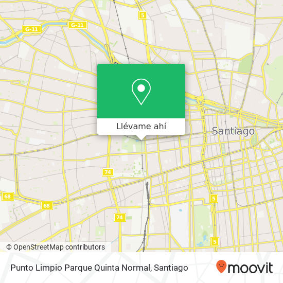 Mapa de Punto Limpio Parque Quinta Normal