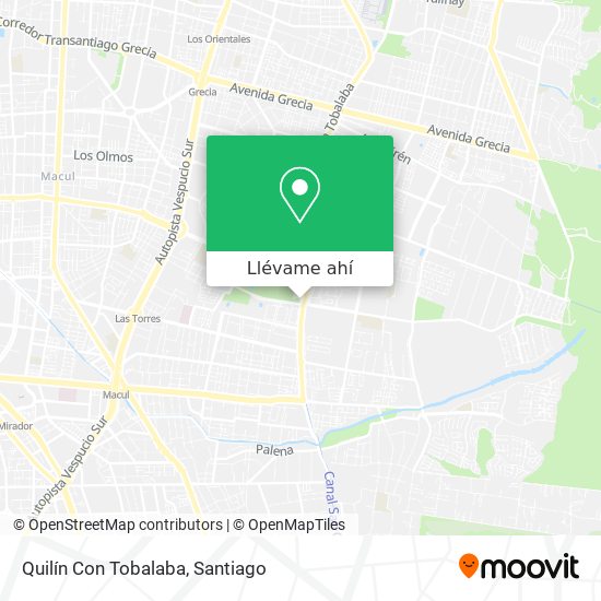 Mapa de Quilín Con Tobalaba