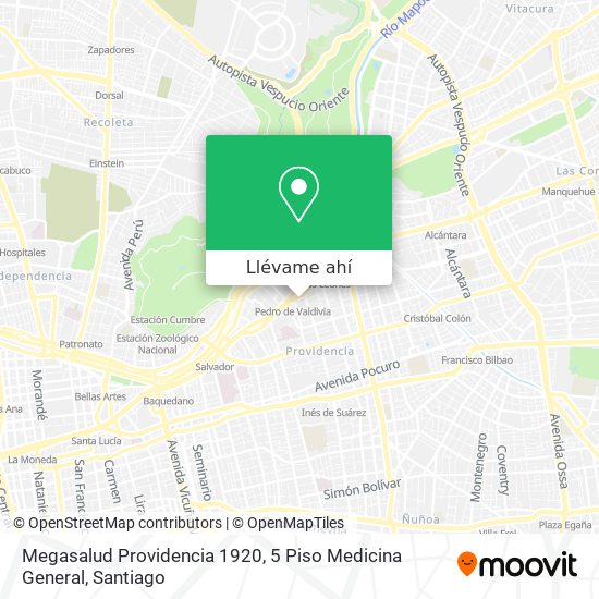 Mapa de Megasalud Providencia 1920, 5 Piso Medicina General