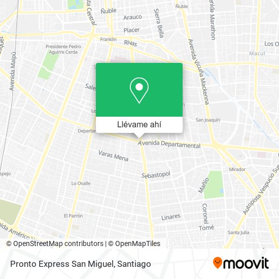 Mapa de Pronto Express San Miguel