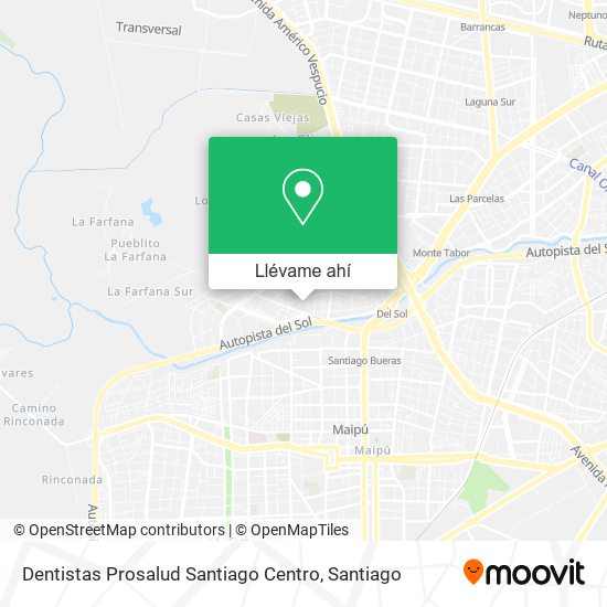 Mapa de Dentistas Prosalud Santiago Centro