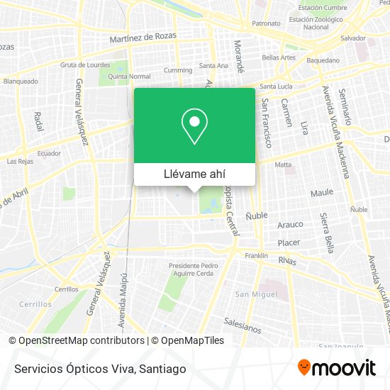 Mapa de Servicios Ópticos Viva