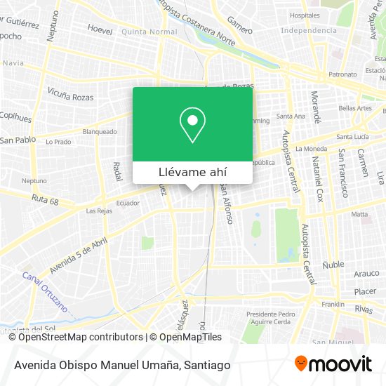 Mapa de Avenida Obispo Manuel Umaña