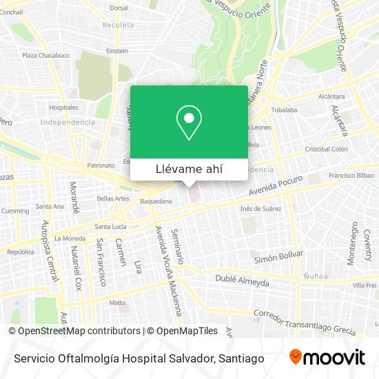 Mapa de Servicio Oftalmolgía Hospital Salvador