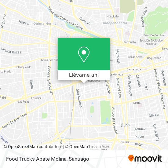 Mapa de Food Trucks Abate Molina