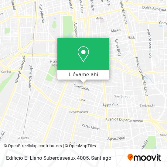 Mapa de Edificio El Llano Subercaseaux 4005