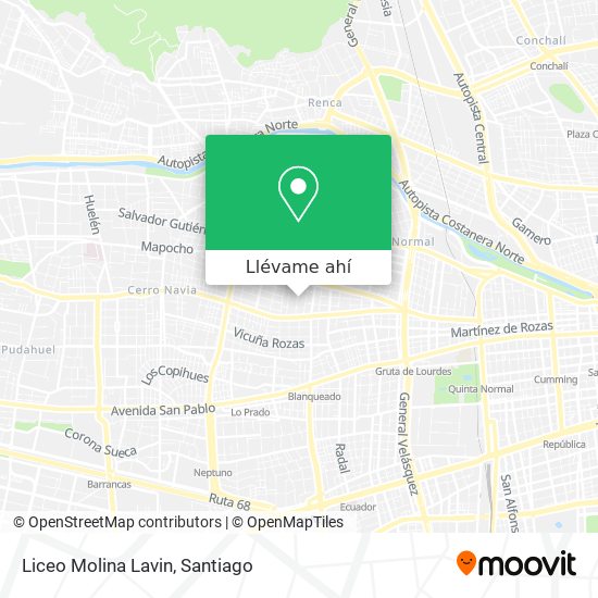 Mapa de Liceo Molina Lavin