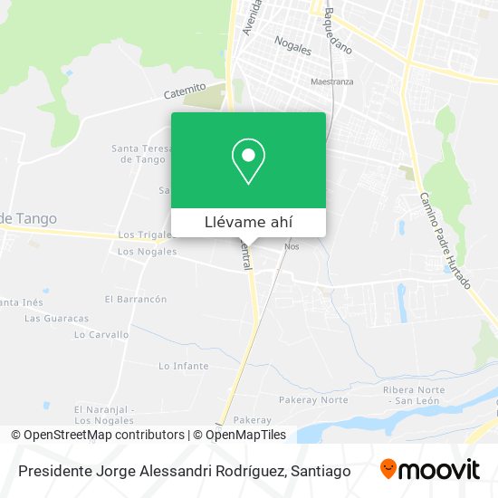 Mapa de Presidente Jorge Alessandri Rodríguez