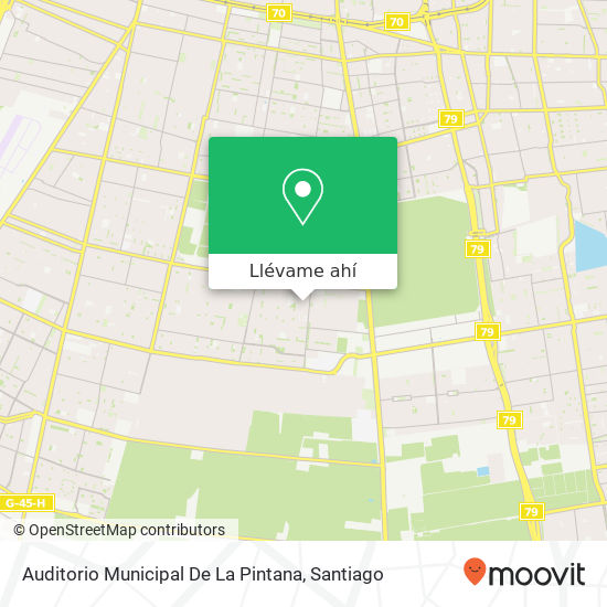 Mapa de Auditorio Municipal De La Pintana