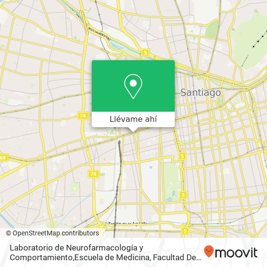 Mapa de Laboratorio de Neurofarmacología y Comportamiento,Escuela de Medicina, Facultad De Ciencias Médicas