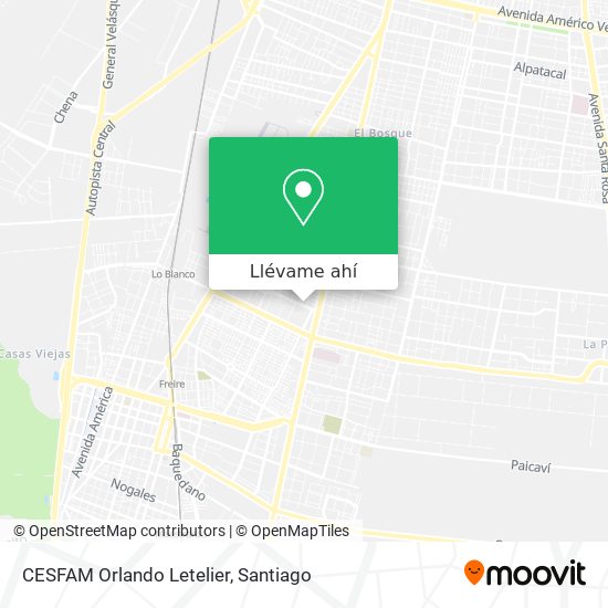 Mapa de CESFAM Orlando Letelier