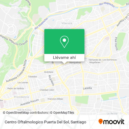 Mapa de Centro Oftalmologico Puerta Del Sol