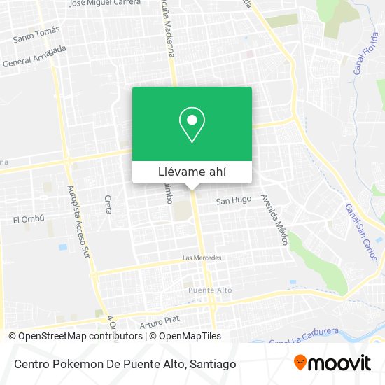 Mapa de Centro Pokemon De Puente Alto