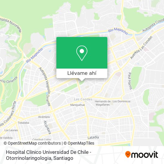 Mapa de Hospital Clínico Universidad De Chile - Otorrinolaringologia