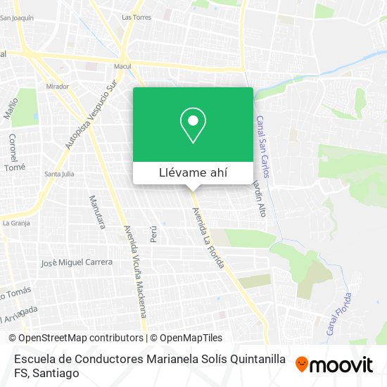 Mapa de Escuela de Conductores Marianela Solís Quintanilla FS