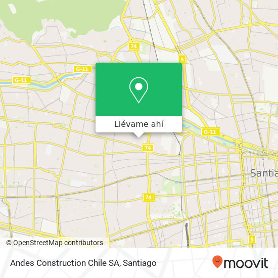 Mapa de Andes Construction Chile SA