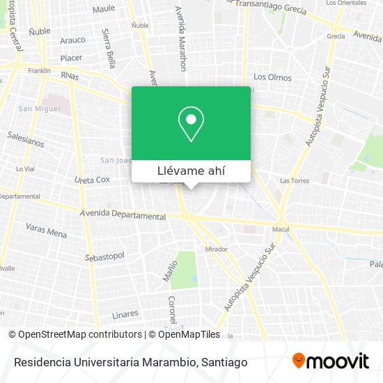 Mapa de Residencia Universitaria Marambio