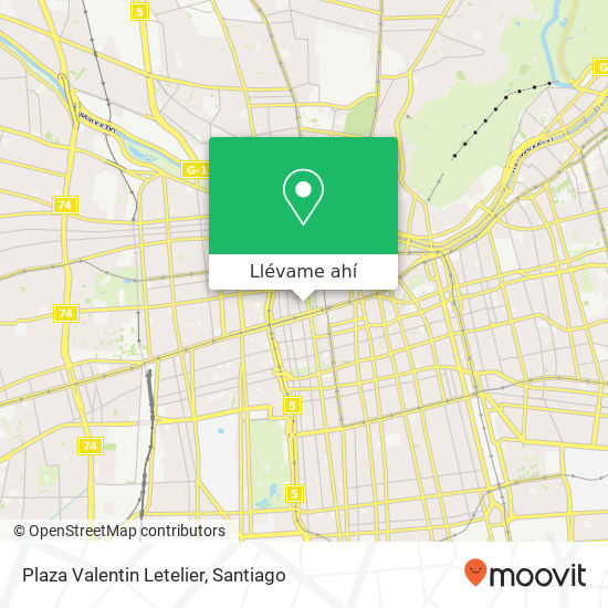 Mapa de Plaza Valentin Letelier