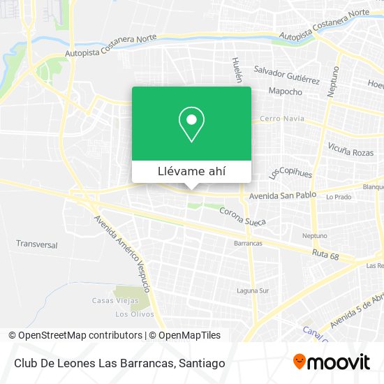 Cómo llegar a Club De Leones Las Barrancas en Pudahuel en Micro o Metro?