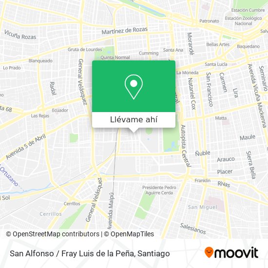 Mapa de San Alfonso / Fray Luis de la Peña