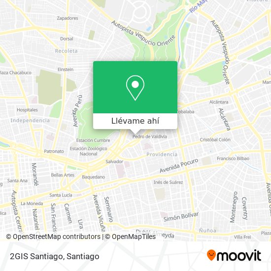 Mapa de 2GIS Santiago