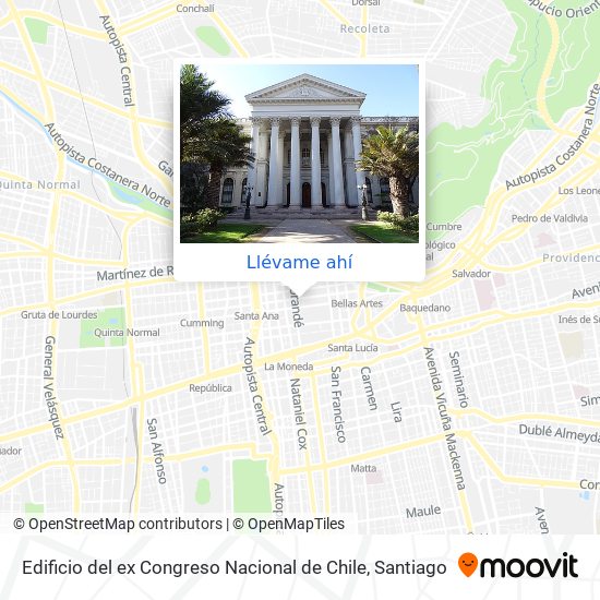 Mapa de Edificio del ex Congreso Nacional de Chile
