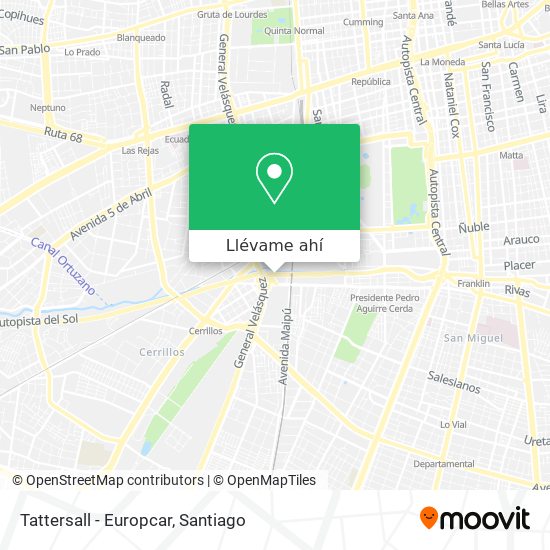 Mapa de Tattersall - Europcar