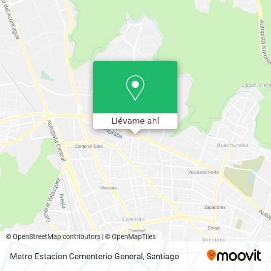 Mapa de Metro Estacion Cementerio General