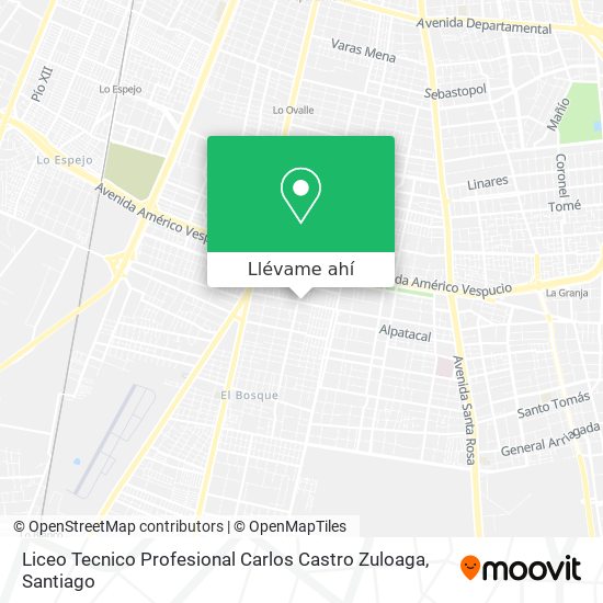 Mapa de Liceo Tecnico Profesional Carlos Castro Zuloaga