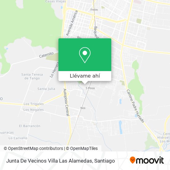 Mapa de Junta De Vecinos Villa Las Alamedas