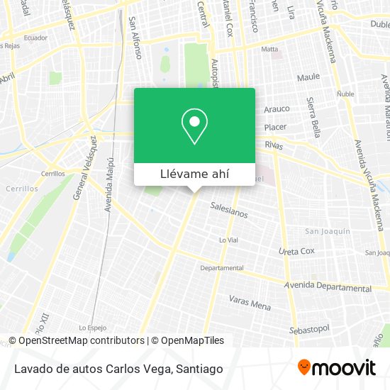 Mapa de Lavado de autos Carlos Vega