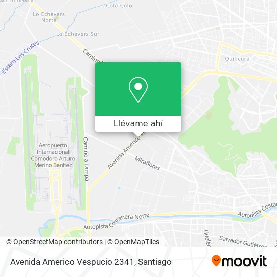Mapa de Avenida Americo Vespucio 2341
