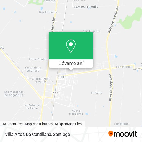 Mapa de Villa Altos De Cantillana