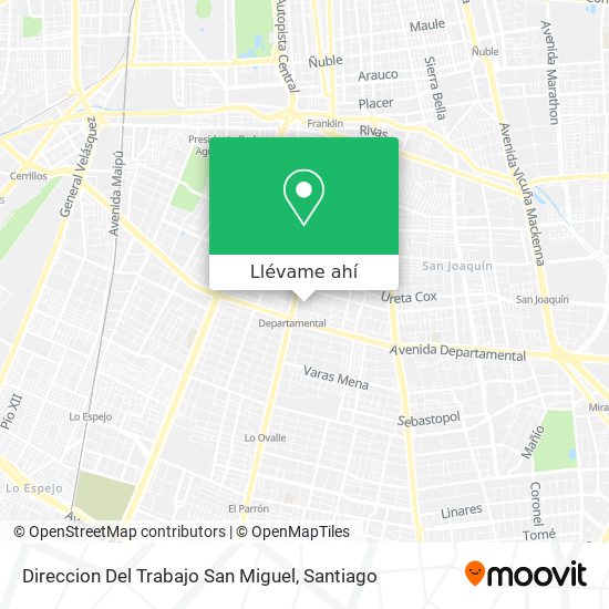 Mapa de Direccion Del Trabajo San Miguel