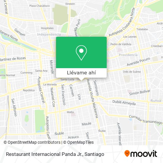 Mapa de Restaurant Internacional Panda Jr.