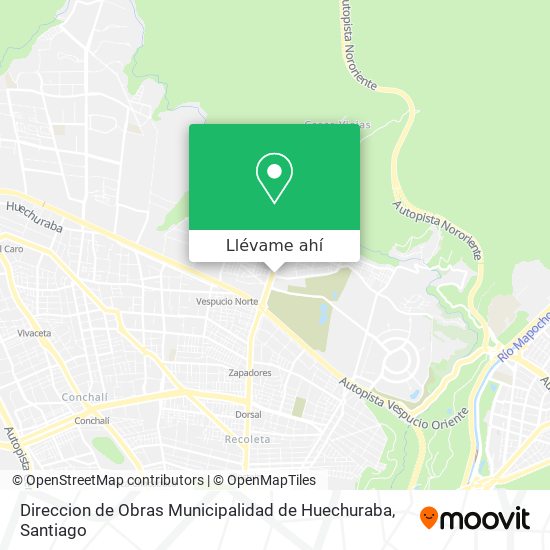 Mapa de Direccion de Obras Municipalidad de Huechuraba