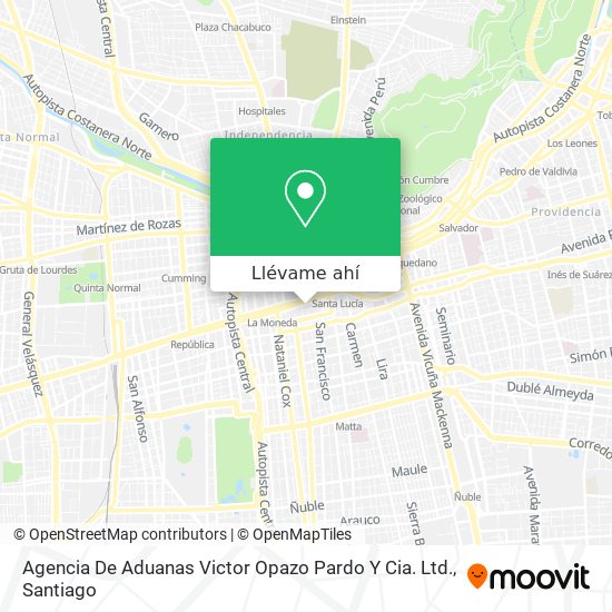 Mapa de Agencia De Aduanas Victor Opazo Pardo Y Cia. Ltd.