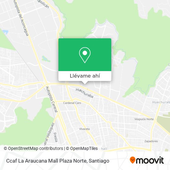 Mapa de Ccaf La Araucana Mall Plaza Norte