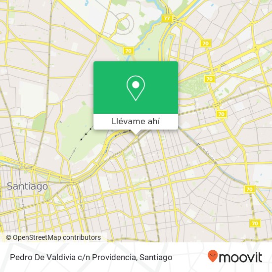 Mapa de Pedro De Valdivia c / n Providencia