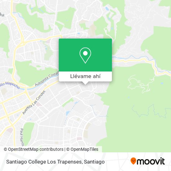 Mapa de Santiago College Los Trapenses