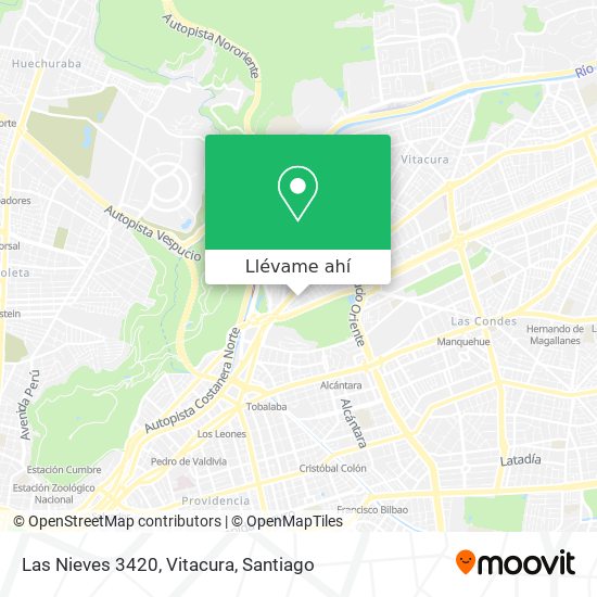 Mapa de Las Nieves 3420, Vitacura