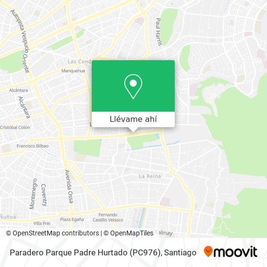 Mapa de Paradero Parque Padre Hurtado (PC976)