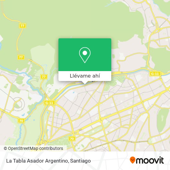 Mapa de La Tabla Asador Argentino