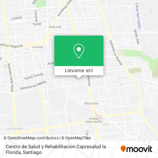 Mapa de Centro de Salud y Rehabilitacion Capresalud la Florida