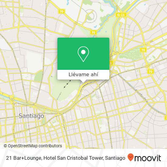 Mapa de 21 Bar+Lounge, Hotel San Cristobal Tower