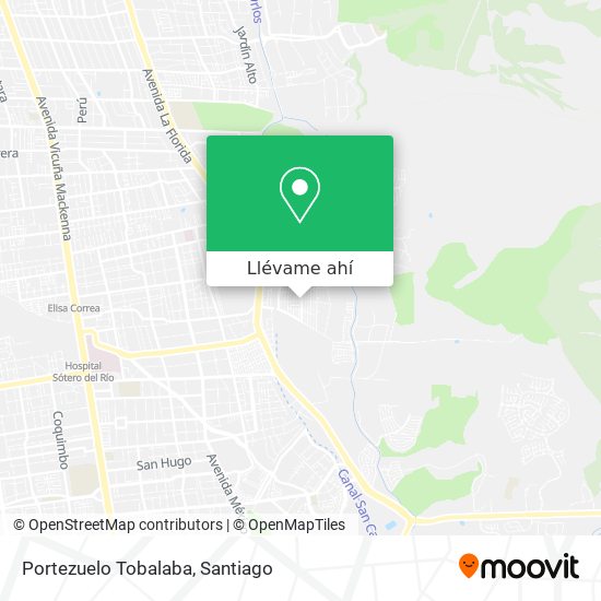 Mapa de Portezuelo Tobalaba