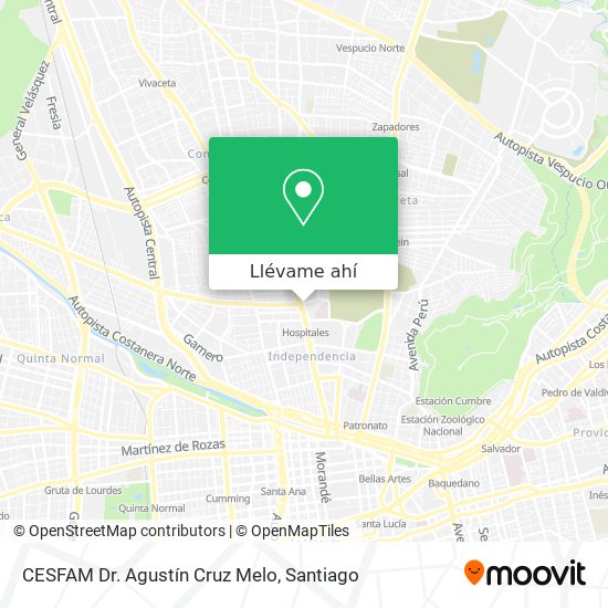 Mapa de CESFAM Dr. Agustín Cruz Melo