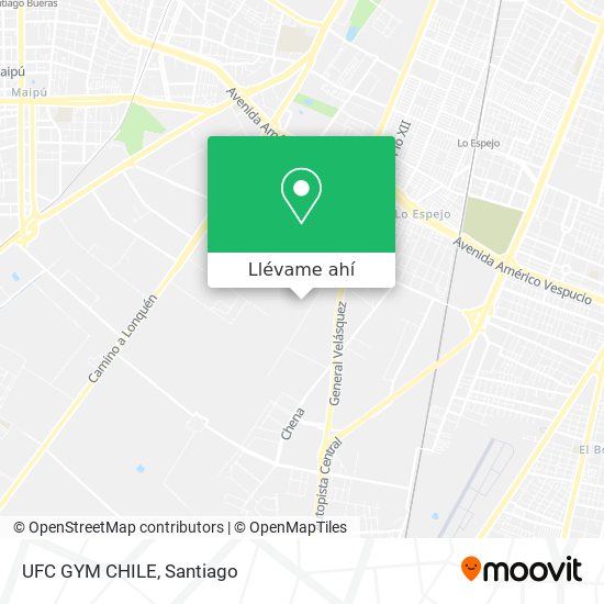 Mapa de UFC GYM CHILE