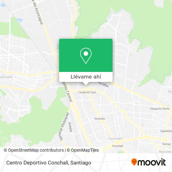 Mapa de Centro Deportivo Conchalí