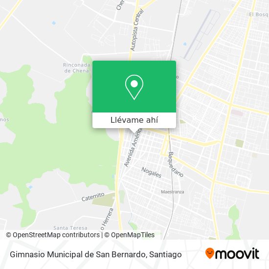 Mapa de Gimnasio Municipal de San Bernardo